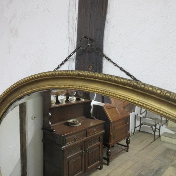 イギリス アンティーク 家具 ウォールミラー 壁掛け鏡 カフェ 英国 6383d