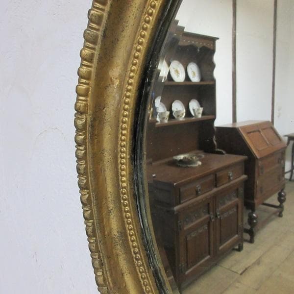 イギリス アンティーク 家具 ウォールミラー 壁掛け鏡 カフェ 英国 6383d