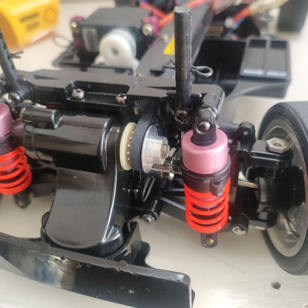 【当時物、レア】タミヤTA03シャーシ、メカ付き、メルセデスボディ付き