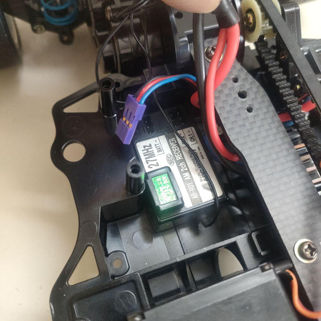 【当時物、レア】タミヤTA03シャーシ、メカ付き、メルセデスボディ付き