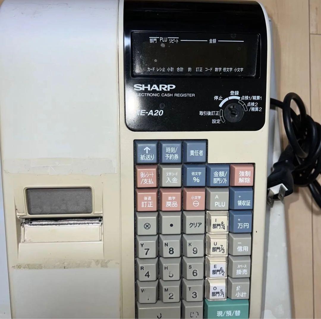 SHARP XE-A20 レジスター 本体レジロール付き