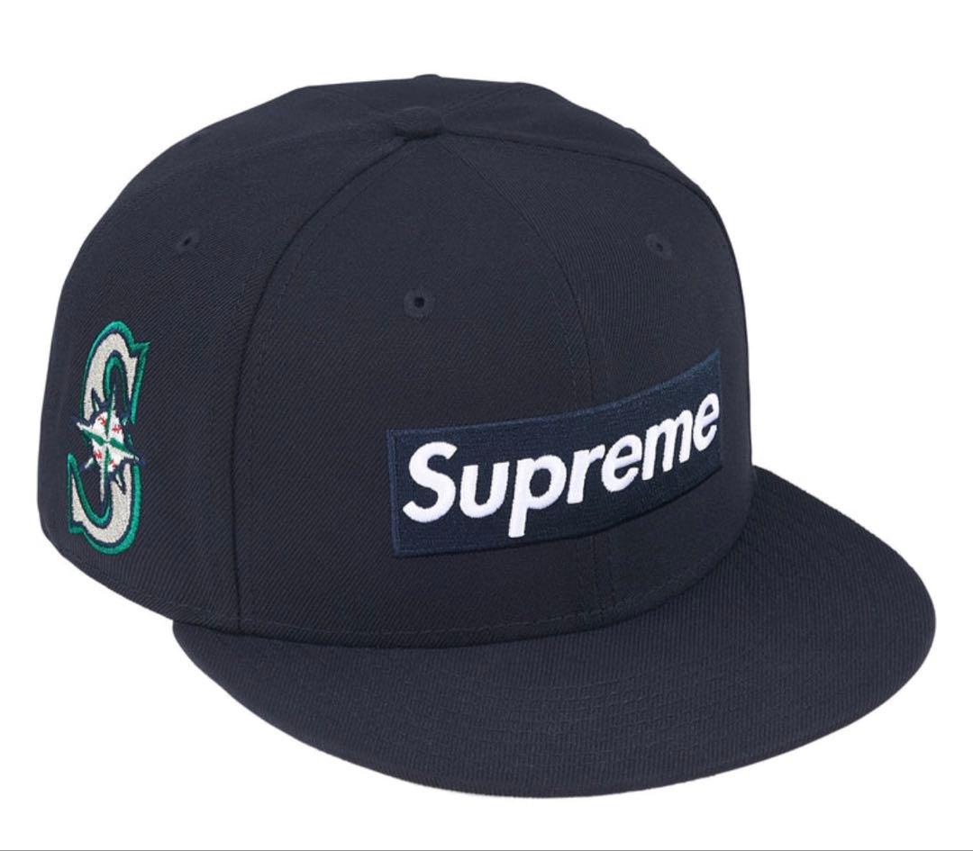 キ*グ様 Supreme Seattle Mariners キャップ ネイビー