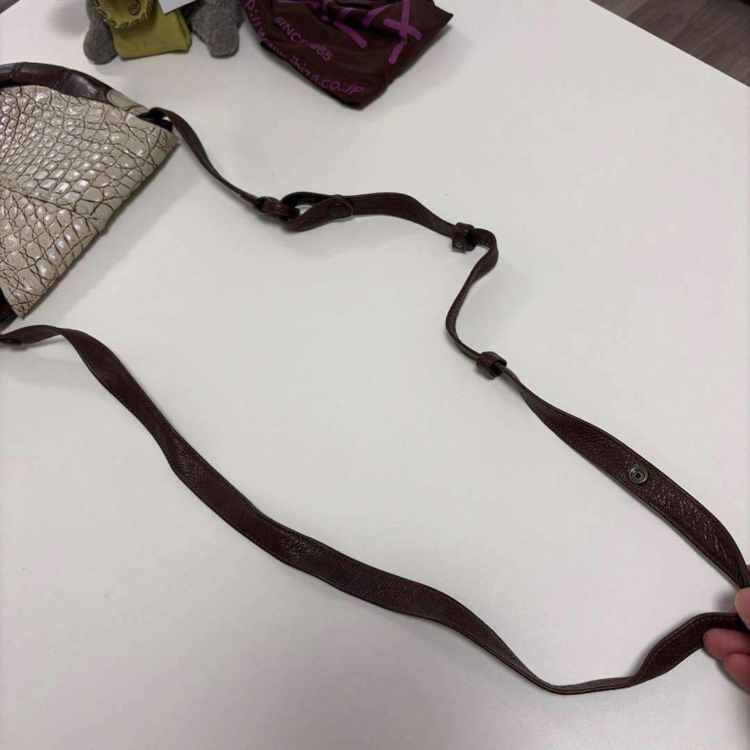 IBIZA　ブラウン　ワニ革　ショルダーバッグ　美品！