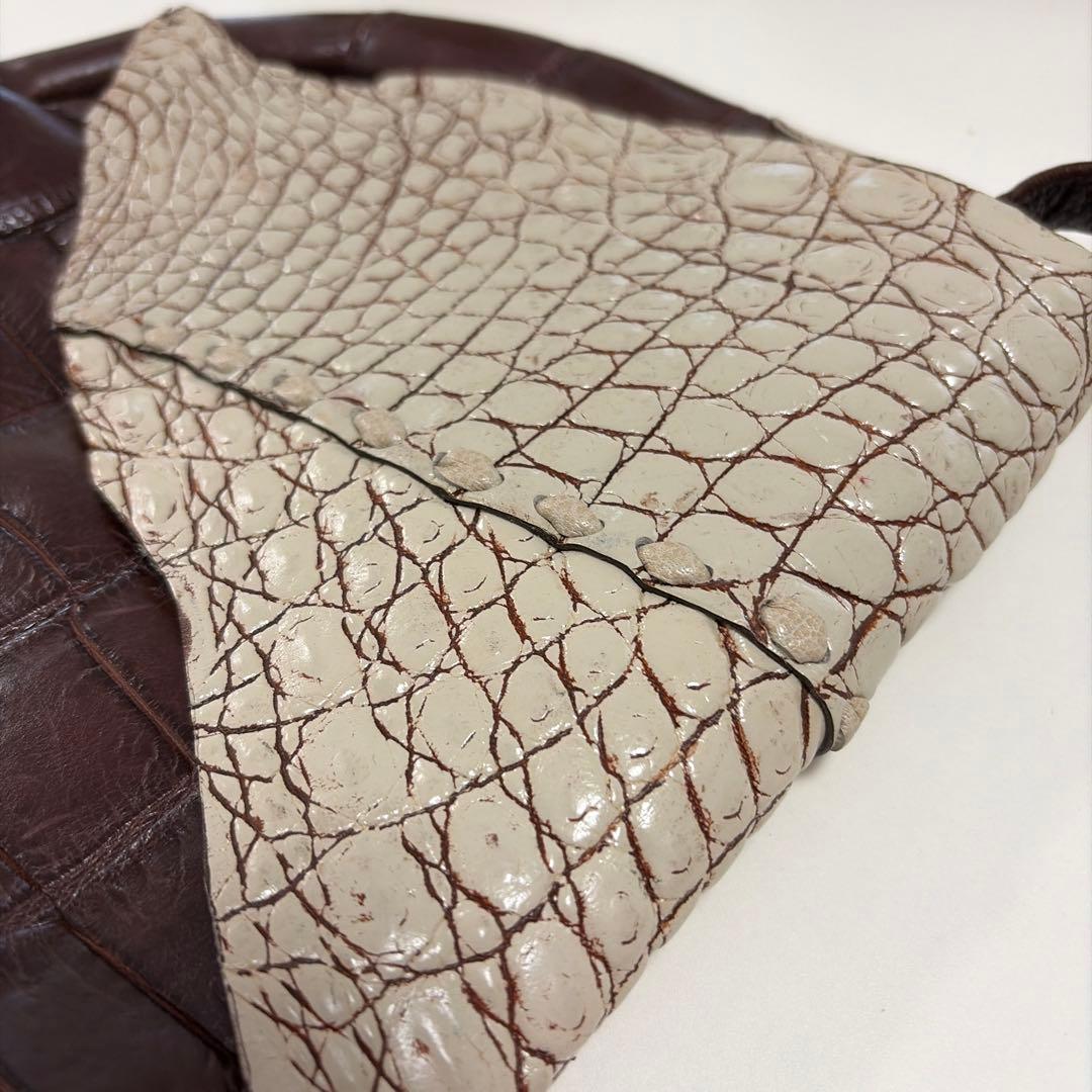 IBIZA　ブラウン　ワニ革　ショルダーバッグ　美品！