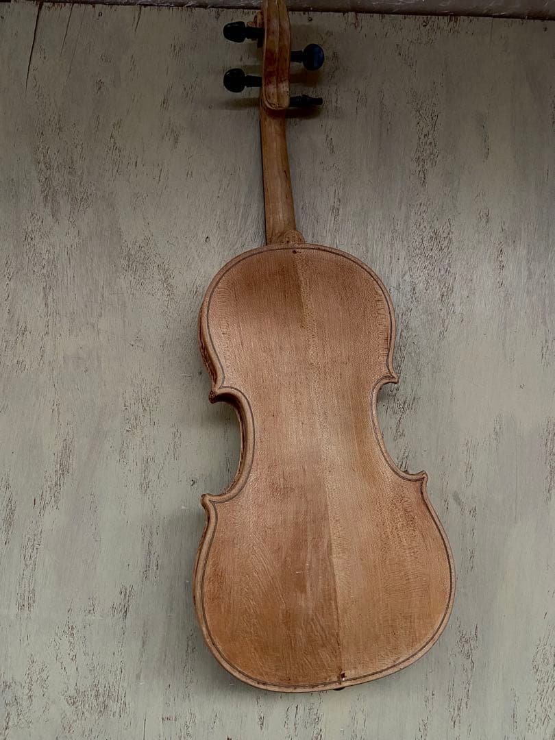 アンティークバイオリン　マット　塗装剥がれ　壁飾り　現状品　ヴァイオリン