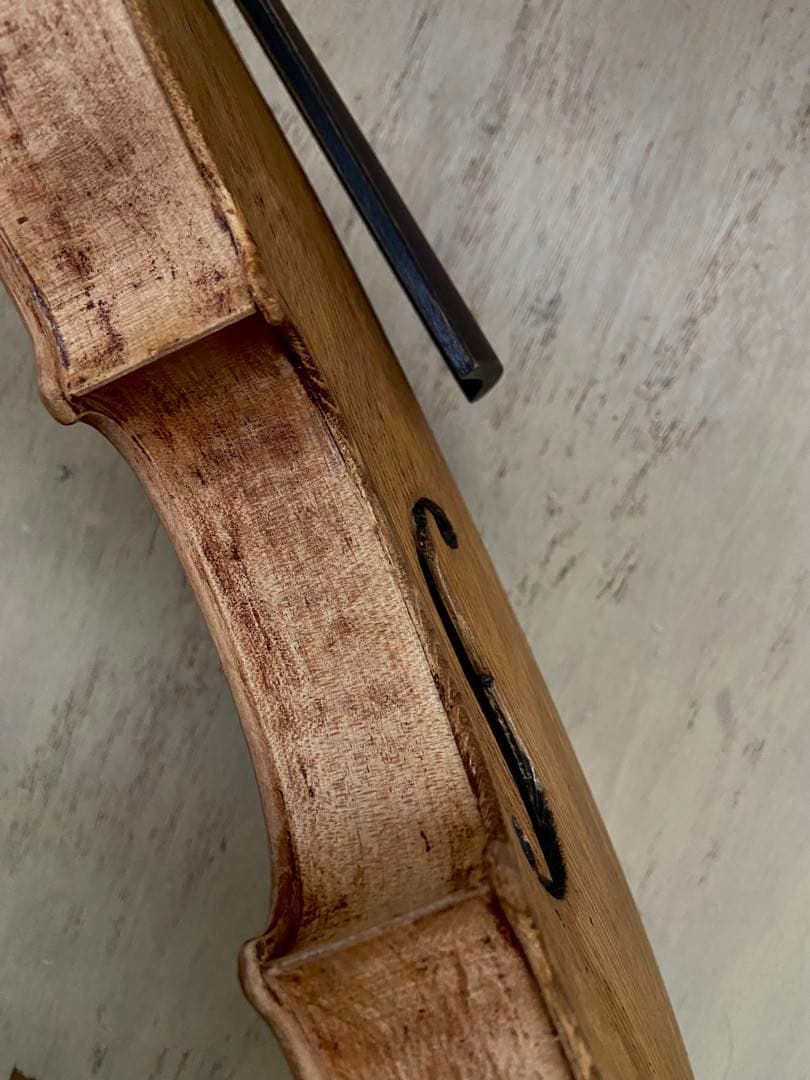 アンティークバイオリン　マット　塗装剥がれ　壁飾り　現状品　ヴァイオリン