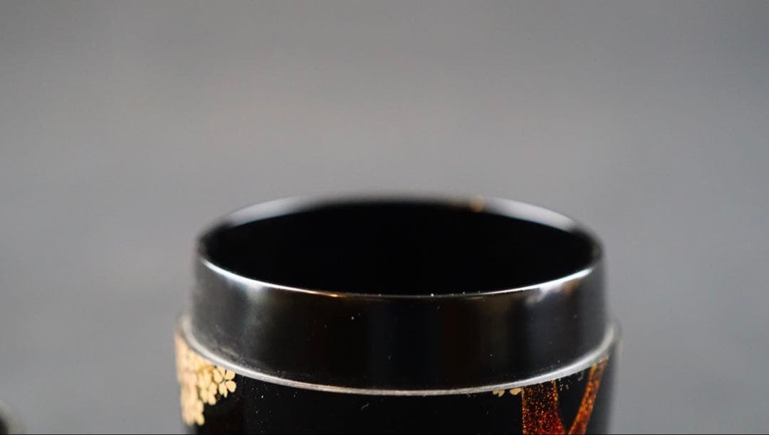 中村宗悦　桜　蒔絵　中棗　共箱