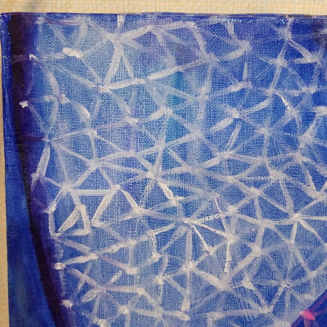 油絵　ゆうみ　羽ばたく練習を見る鳥