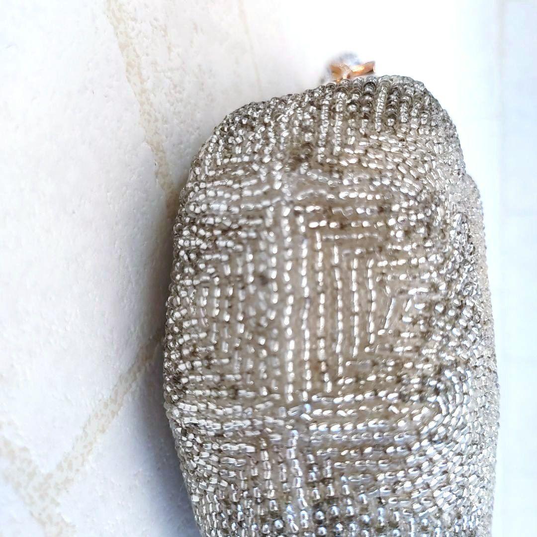 LUMYルミーはしもと ビーズバッグ がま口 栞 鏡付 着物ドレス 希少 美品