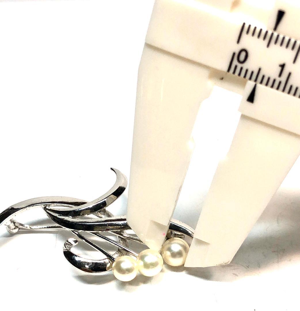 ヴィンテージ　ミキモト　アコヤパールブローチ　MS刻印