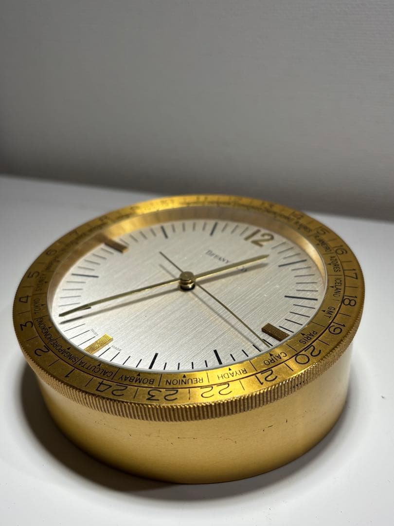 ティファニーTiffany & Co. ゴールド置時計 ヴィンテージクロック真鍮