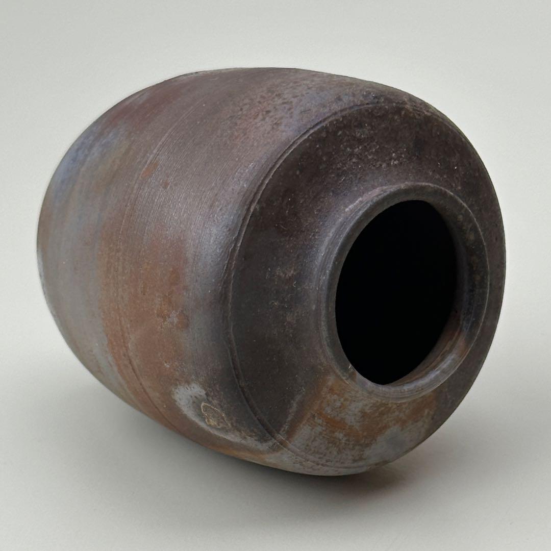 備前焼 茶入 小壺 共箱・仕覆付き 骨董品　アンティーク