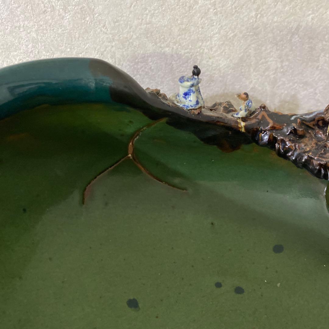 隅田焼　大鉢　石黒香ニ　井上良斎