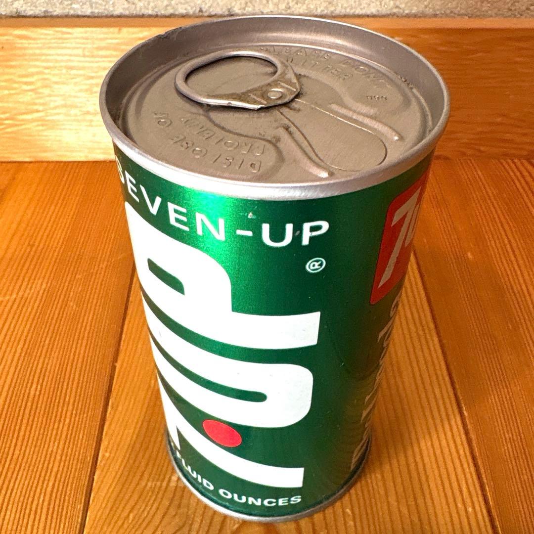 スーパーレア！　70年代　セブンアップ　オルゴール　缶　7up アメトイ　サイン