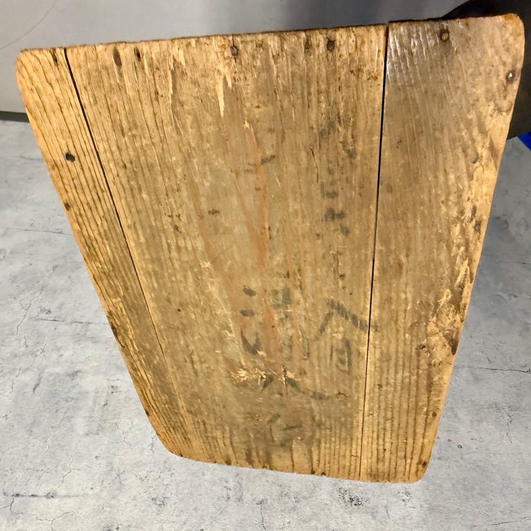 昭和レトロ　美しいヴィンテージの踏み台　木製三角形スツール 脚立　京都