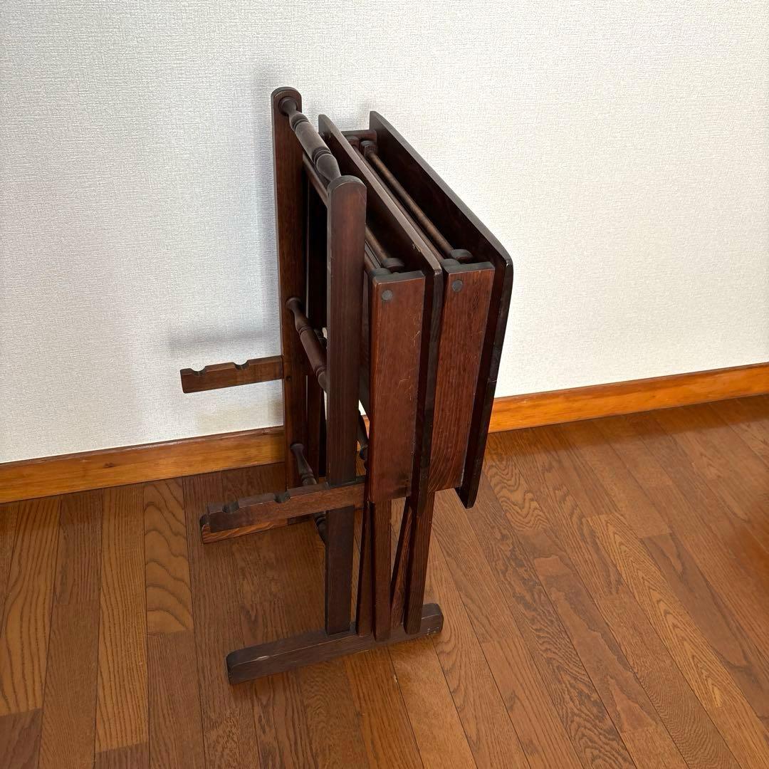 【専用商品】　　　　　　アンティーク 格納式 フォールディング サイドテーブル