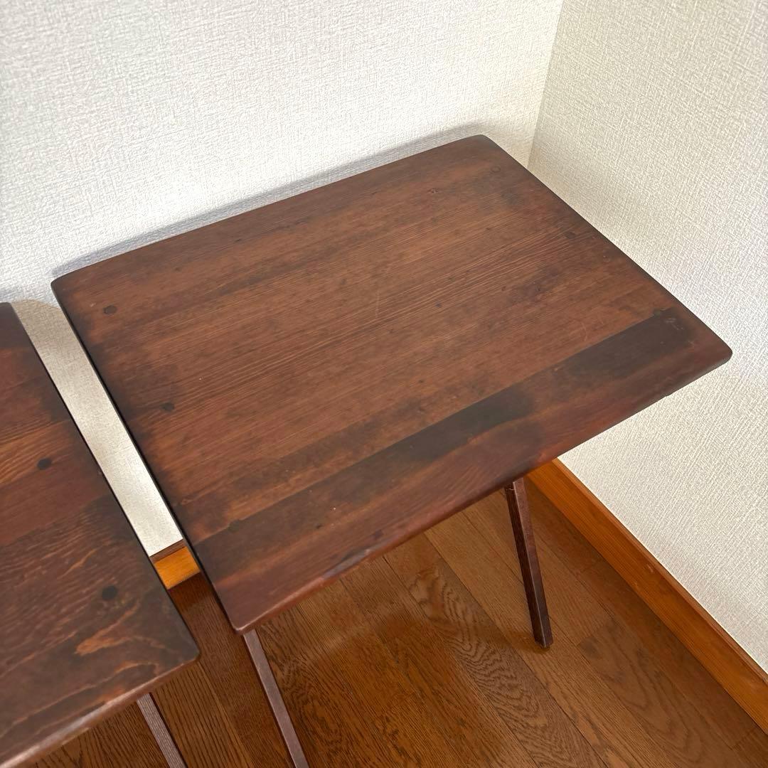 【専用商品】　　　　　　アンティーク 格納式 フォールディング サイドテーブル