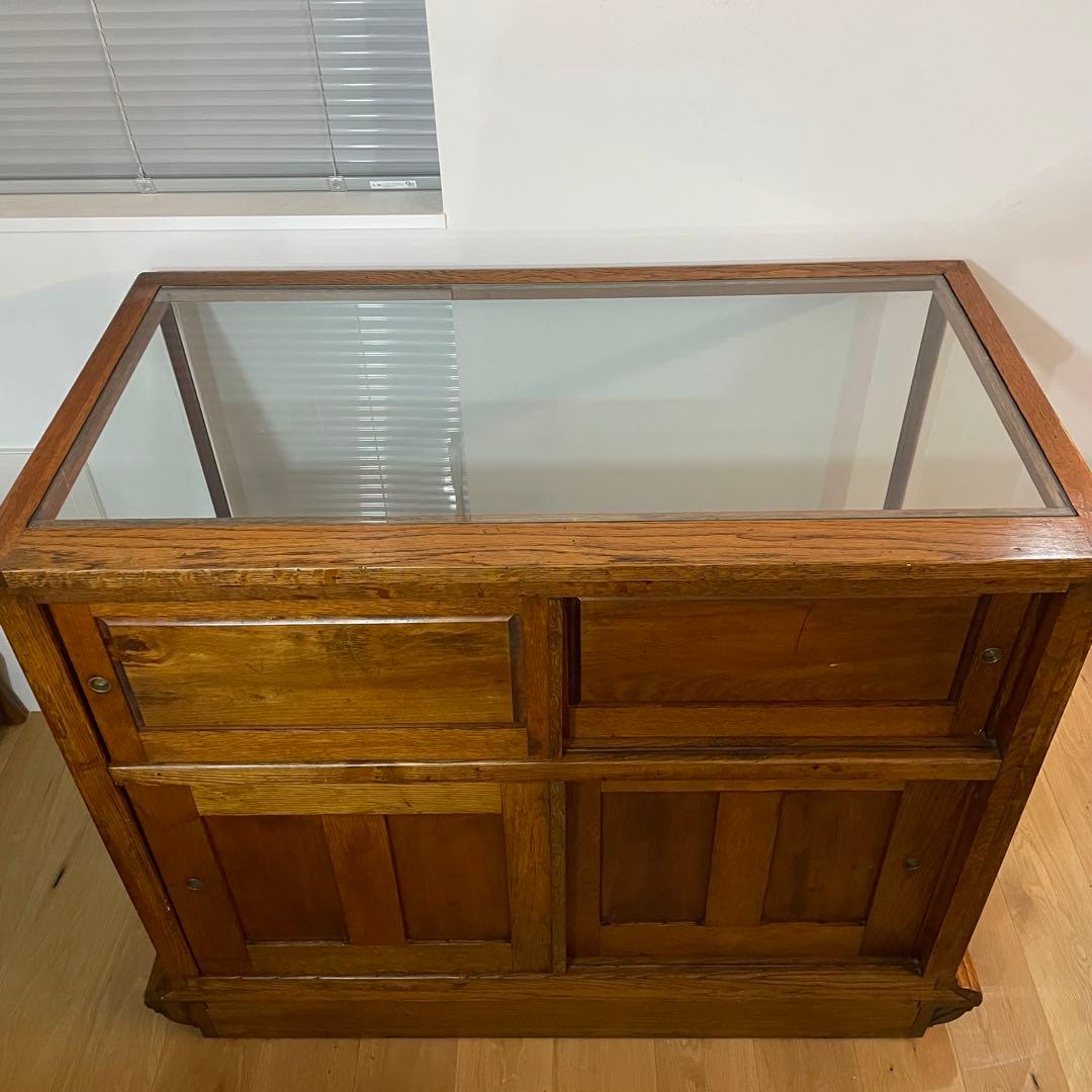 ￼アンティーク家具　ガラスショーケース