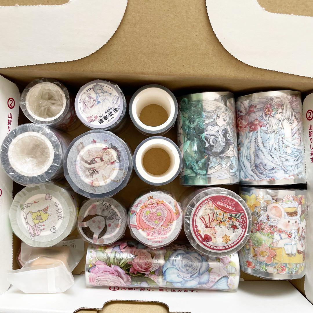 海外 マスキングテープ 人物 装飾 マステ PET まとめ売り コラージュ