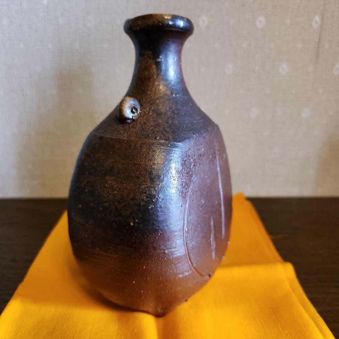 備前焼　高原敏　四方酒徳利　酒器　共箱付き　伝統工芸士　未使用品