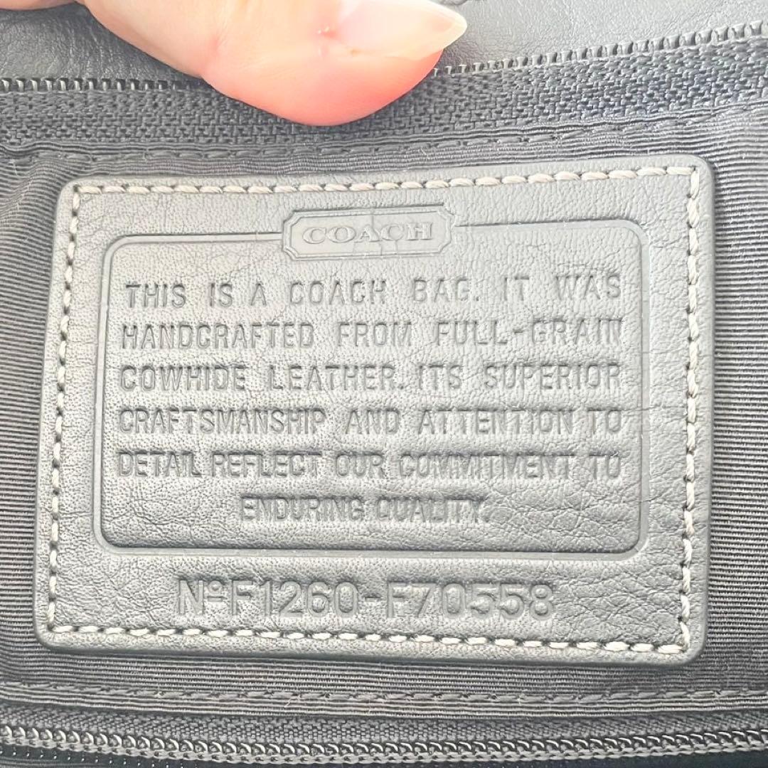 【極美品】COACH メンズ 2wayビジネスバッグ ヘリテージ 黒