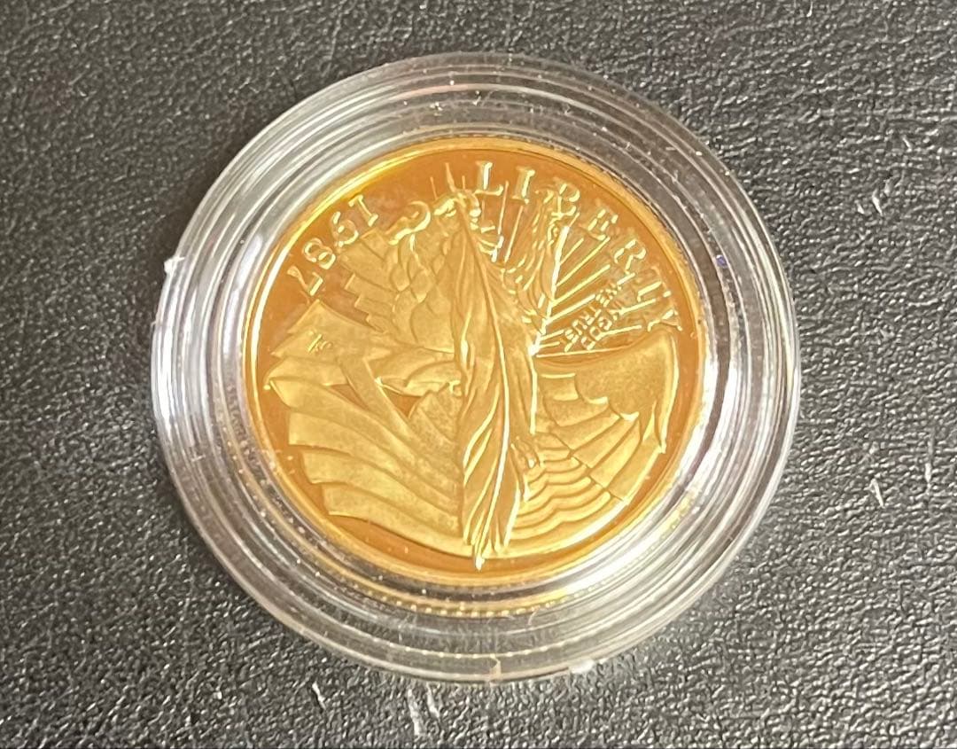 1987年 五ドル金貨 フェザーデザイン