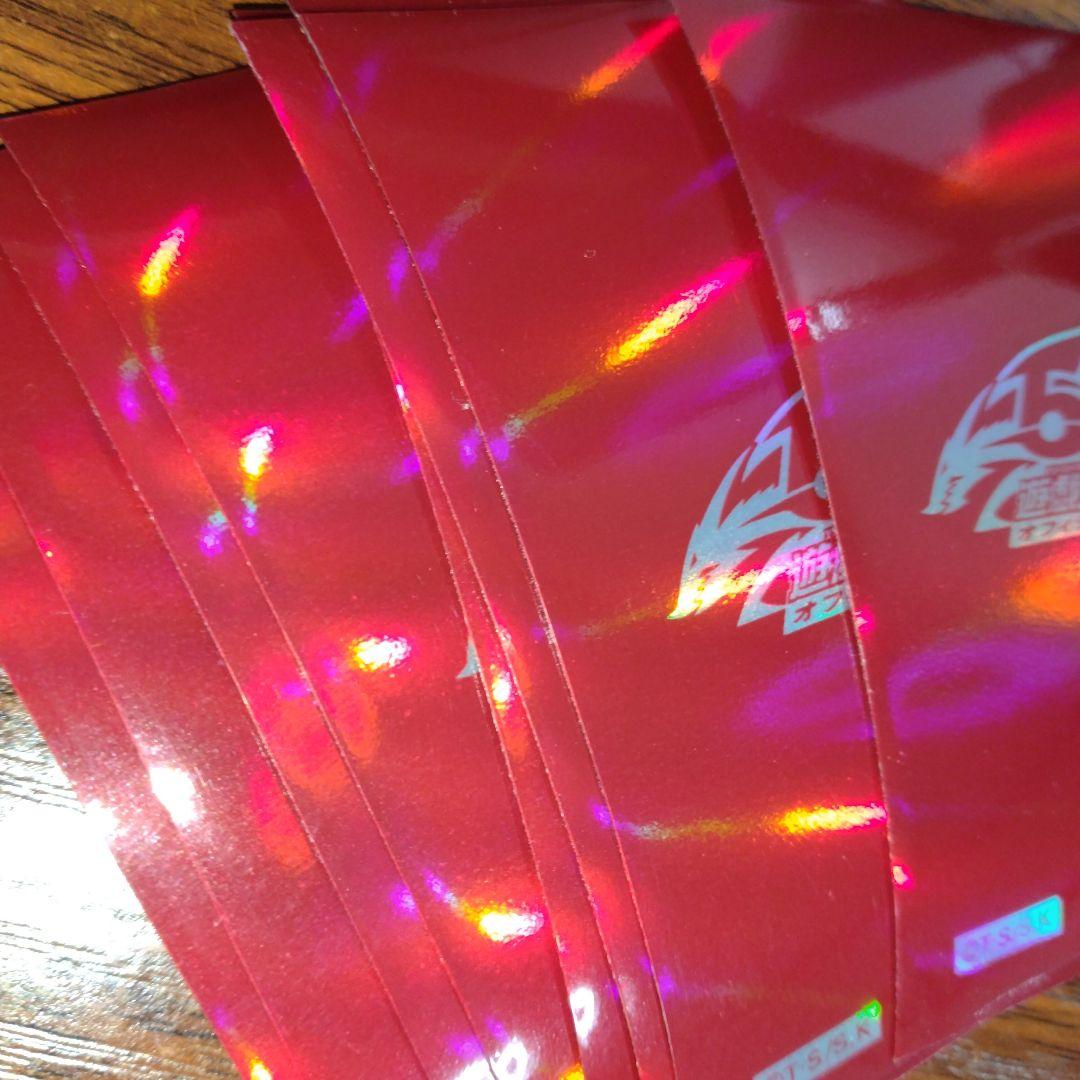 遊戯王 5D'sロゴ スリーブ 赤 99枚 中古品