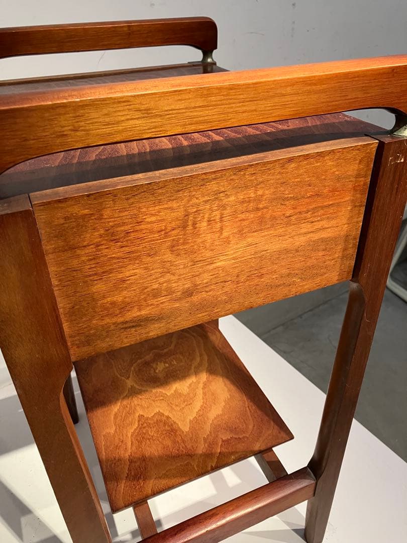 オールド・コイズミの木製コンソールテーブル、レトロ、キツツキ、天童木工、