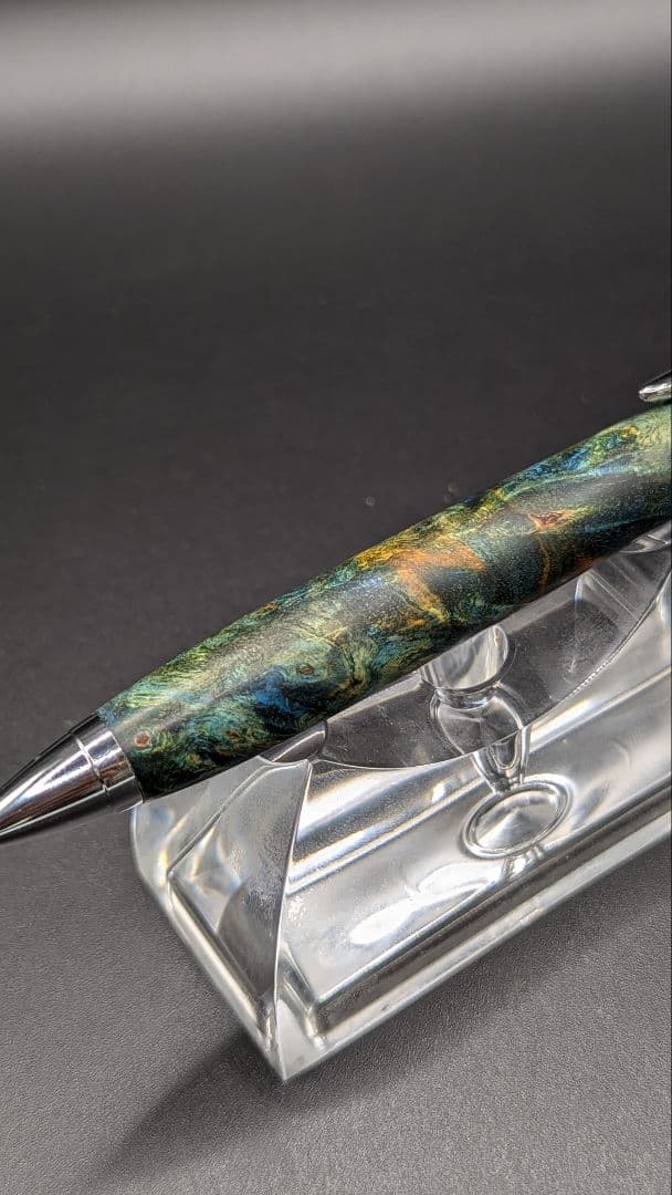 313ペン工房翌檜　スタビライズドウッドバーチバール　木軸シャーペン　ボールペン