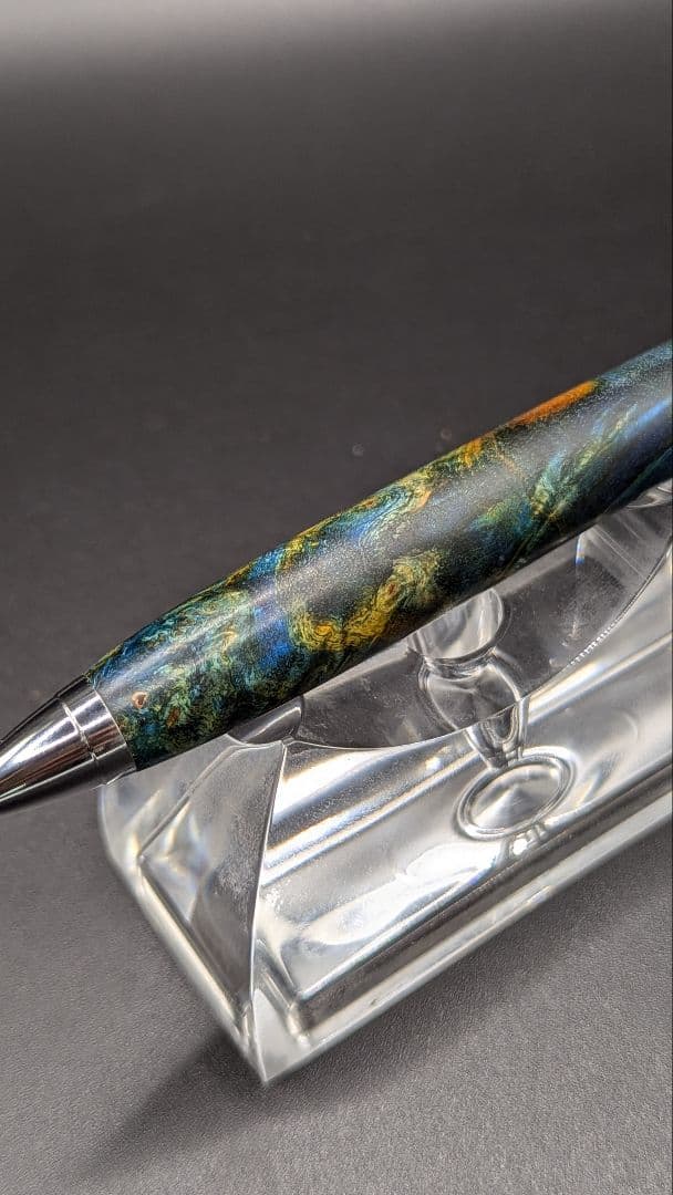 313ペン工房翌檜　スタビライズドウッドバーチバール　木軸シャーペン　ボールペン