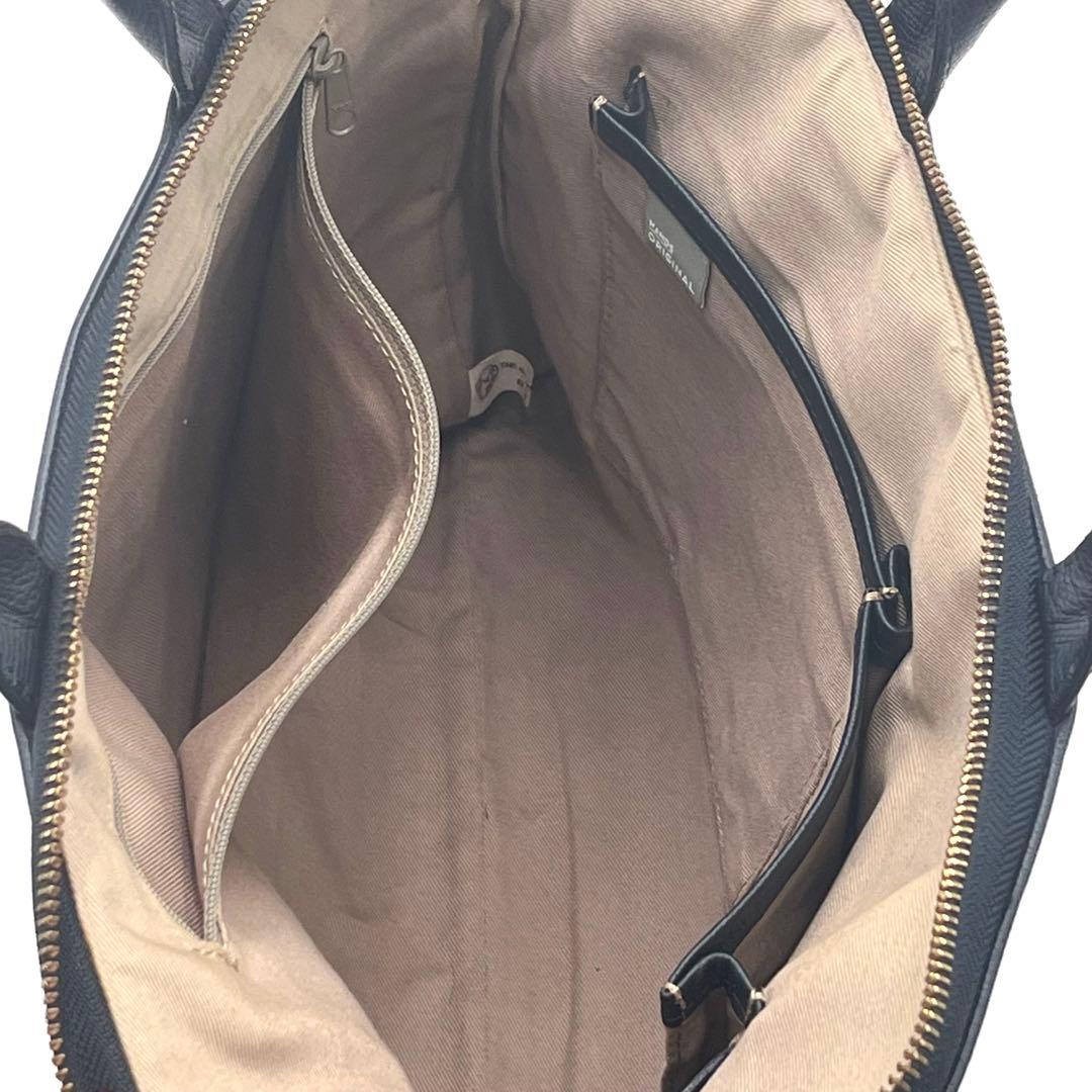 TRION トライオン 本革 ビジネスバッグ ブリーフケース A4可 ネイビー