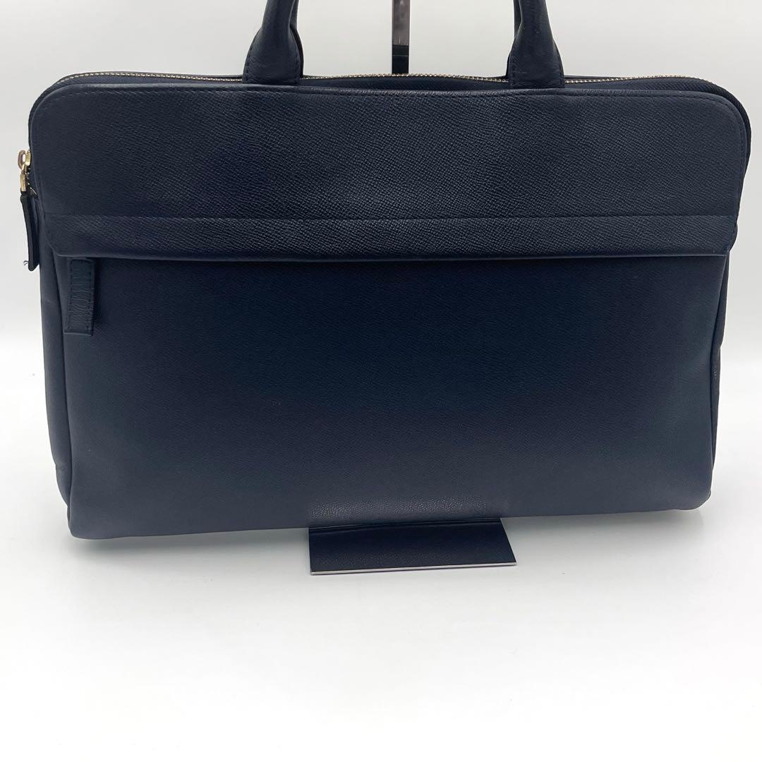 TRION トライオン 本革 ビジネスバッグ ブリーフケース A4可 ネイビー