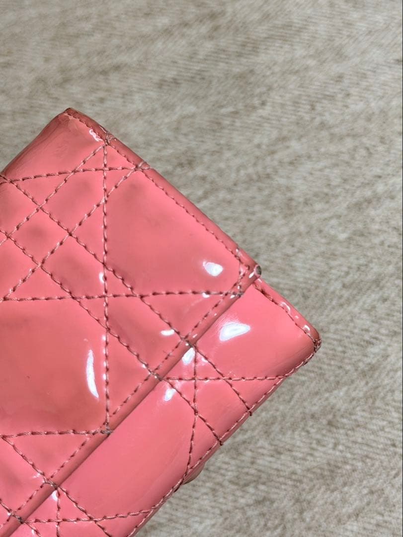 Dior ピンク 三つ折り財布 保存袋付き