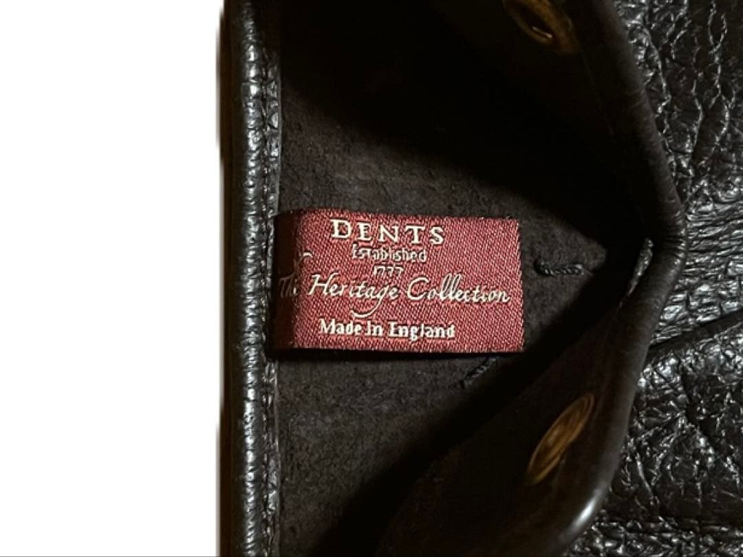DENTS ペッカリー レザーグローブ アンライニング BARK 7.5 手袋