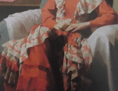 中村清治、【椅子に座った婦人】、希少な額装用画集より、新品額装付