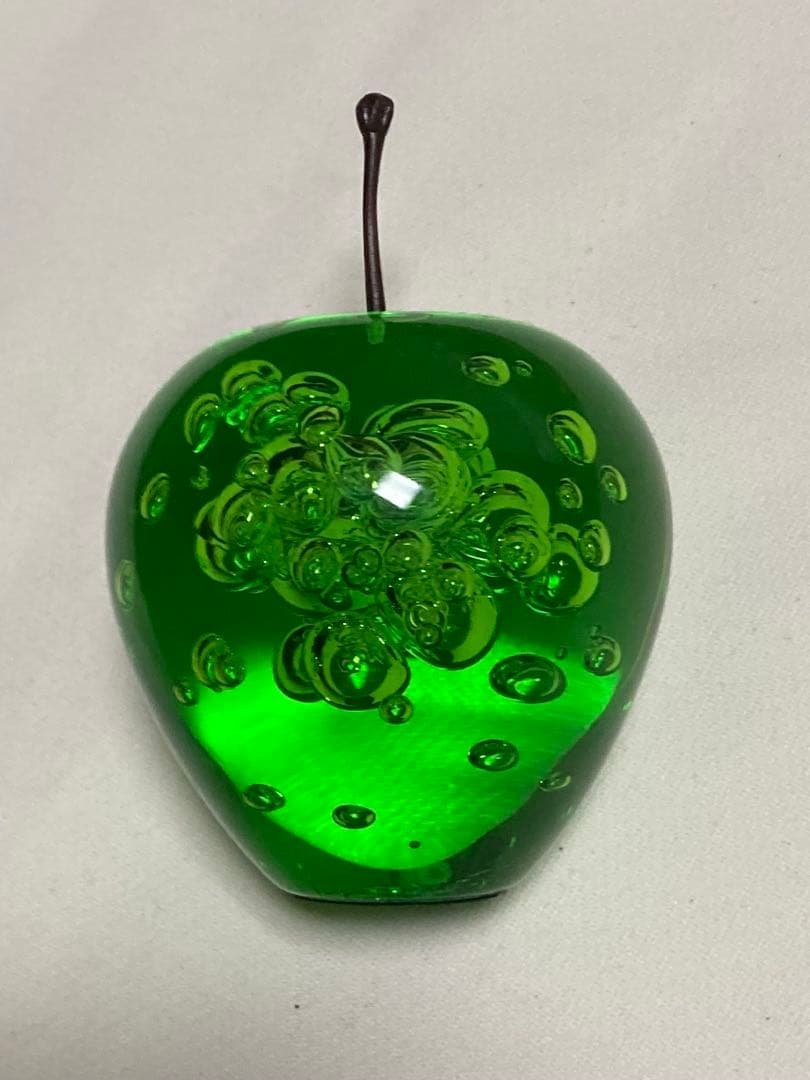 緑色 リンゴ型 オブジェ　イタリア製