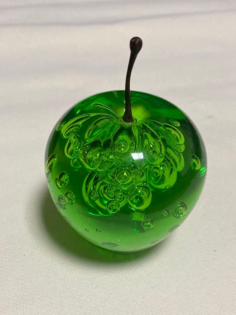 緑色 リンゴ型 オブジェ　イタリア製