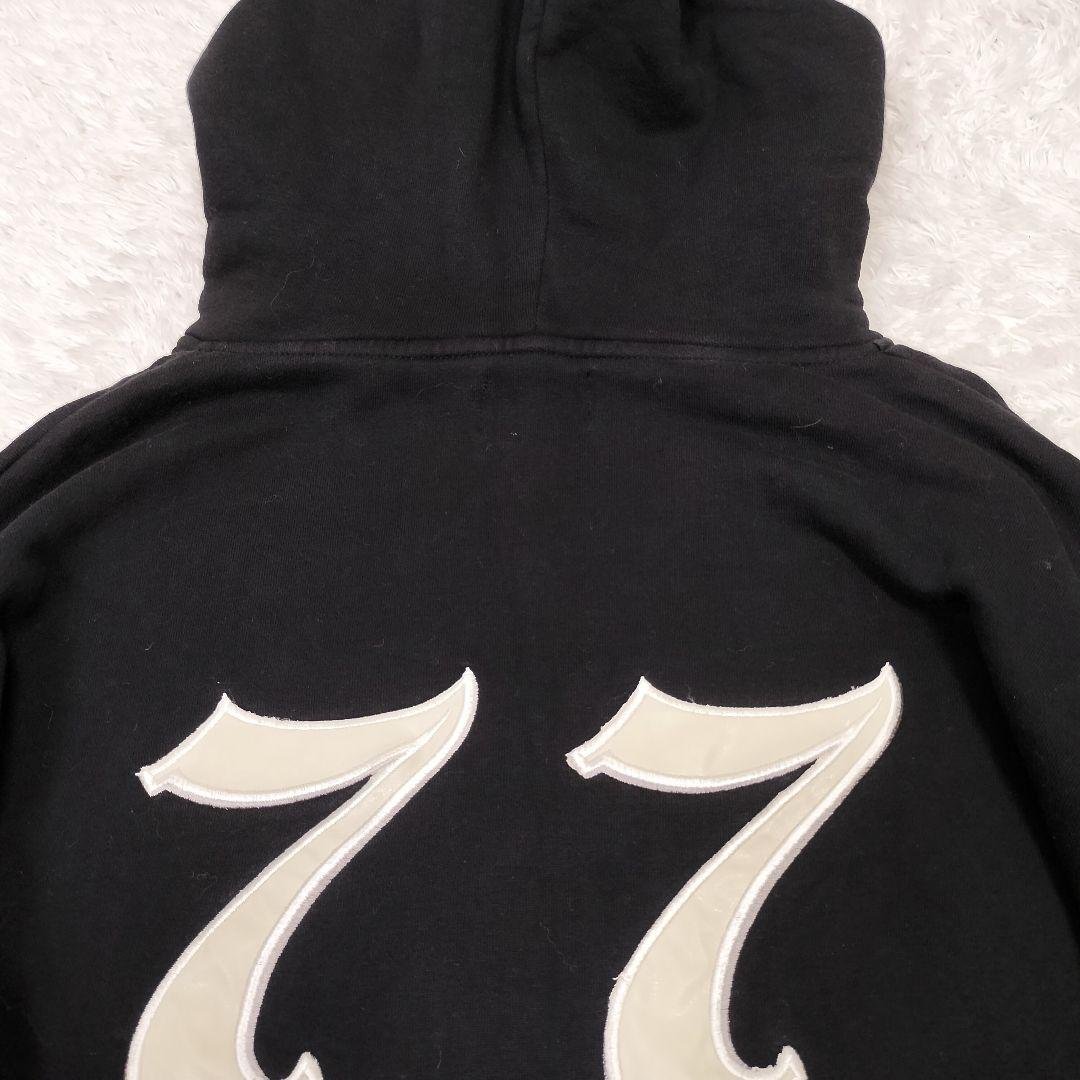 ジョーカー　パーカー プルオーバー 77 ブラック ロゴ刺繍 裏起毛 XXL