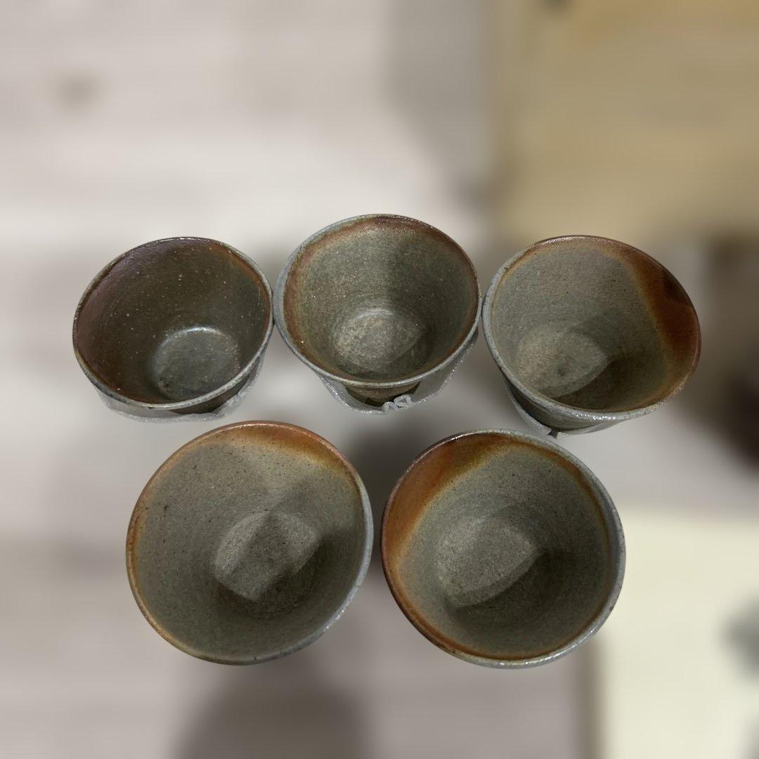 新品未使用　備前焼　煎茶器揃　安東利喜　作