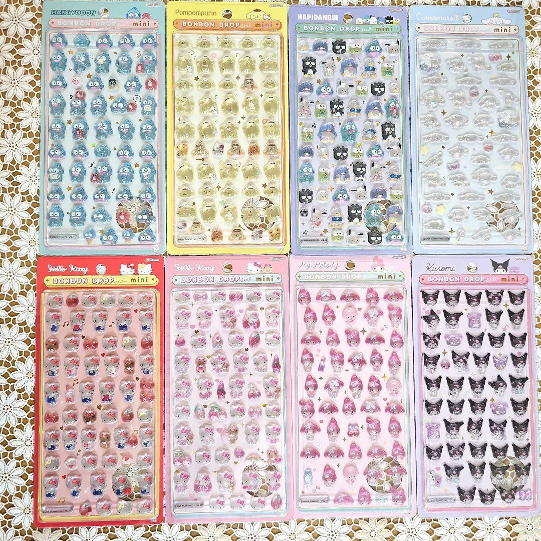 正規品　ボンボンドロップシール サンリオ ミニ 8種 コンプリート即日発送