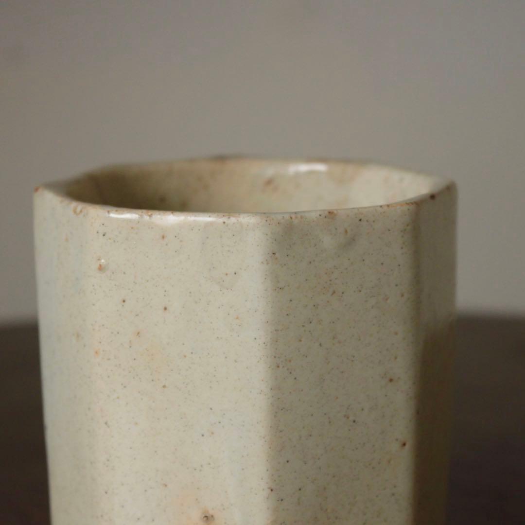 李朝 面取 八角 筆筒 筒茶碗 古美術 朝鮮美術 古道具 アンティーク