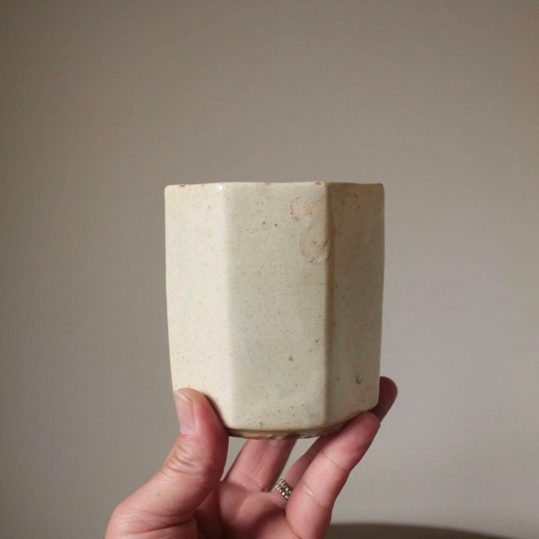 李朝 面取 八角 筆筒 筒茶碗 古美術 朝鮮美術 古道具 アンティーク