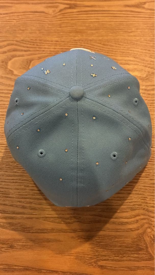 New Era 水色キャップ カスタム　7 3/8