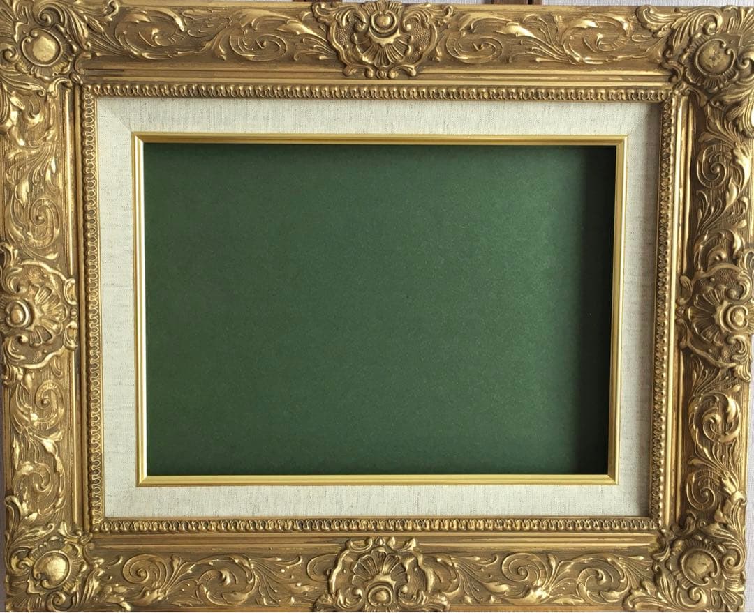【未使用品】額縁　油絵用額縁 装飾デザイン　ゴールド　未使用品　F4号