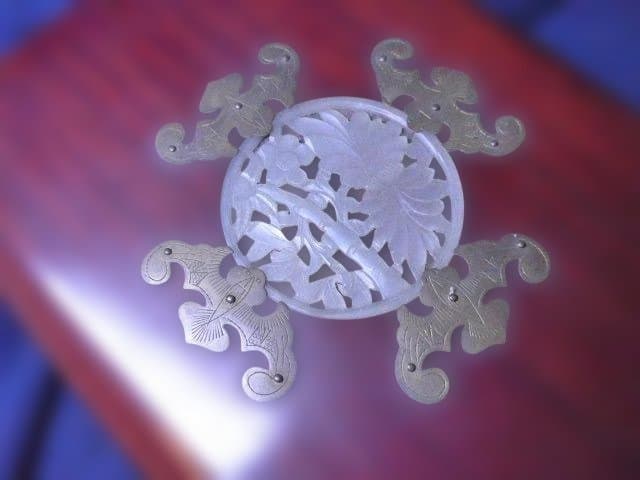 木製多機能収納ボックス 鏡付き