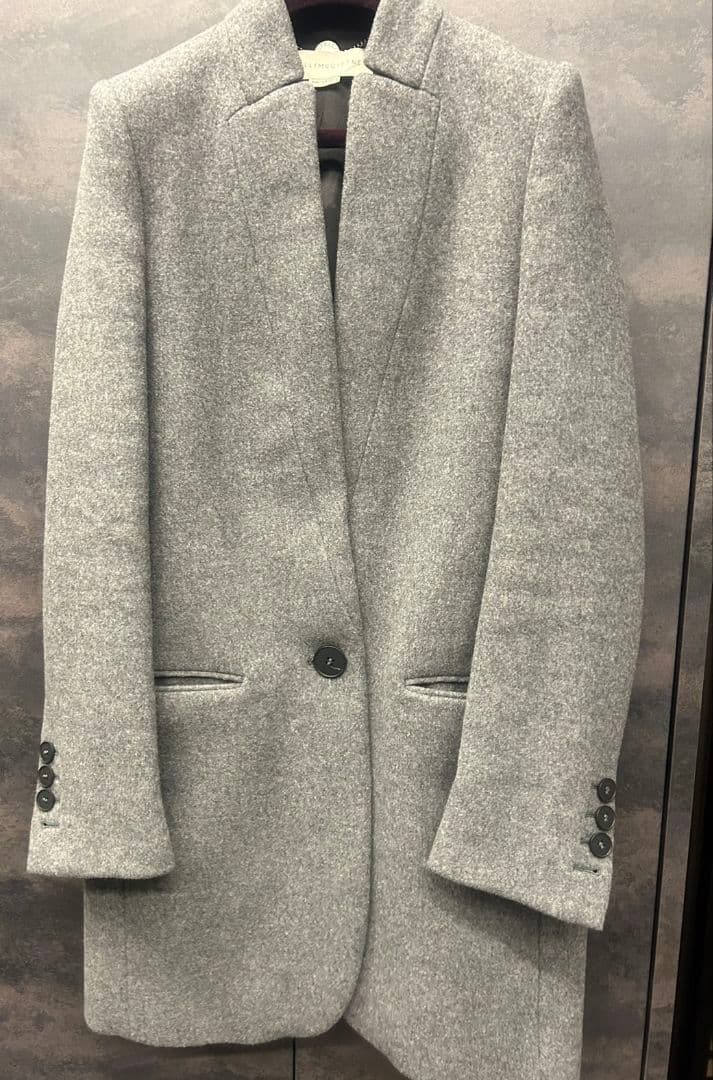 Stella McCartney グレー チェスターコート