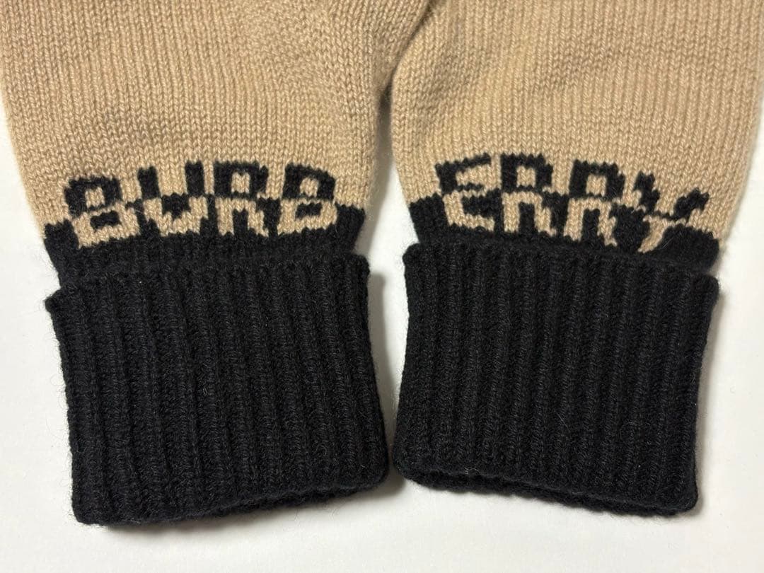 新品《 BURBERRY バーバリー 》カシミア グローブ M/L ベージュ