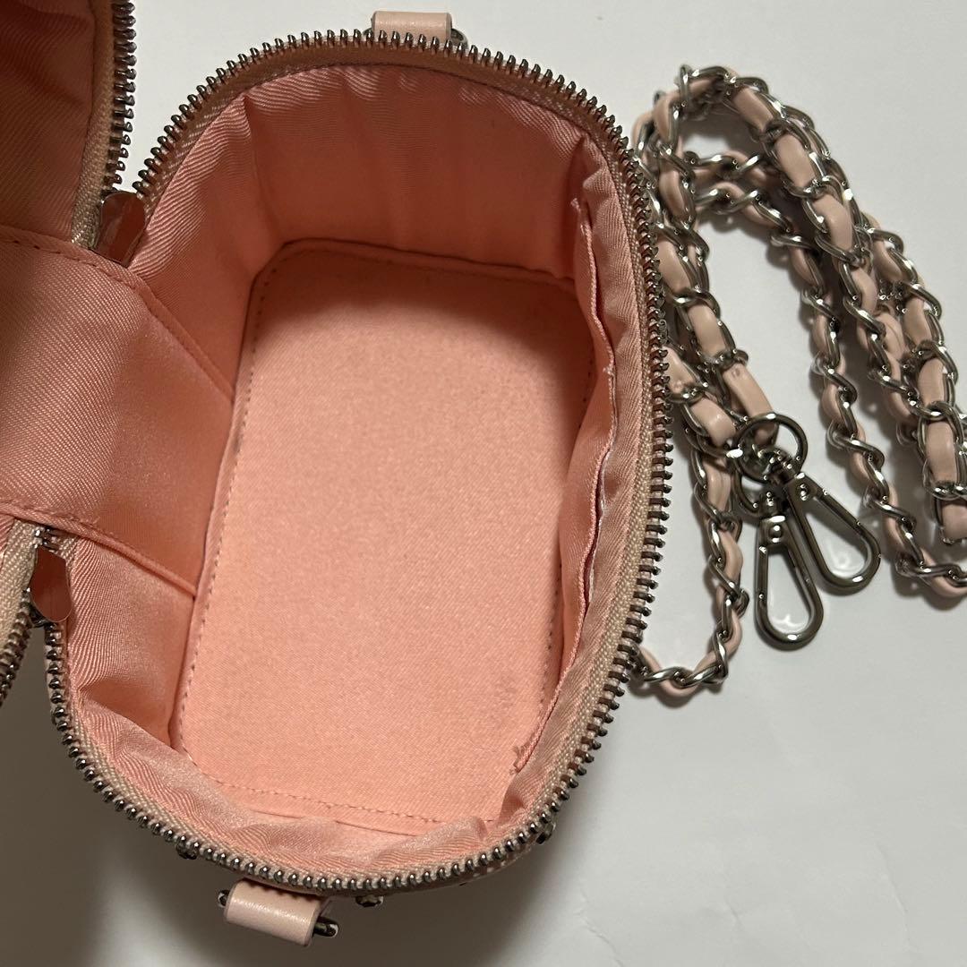 darich キルティングビジュースクエアミニバッグ ピンク