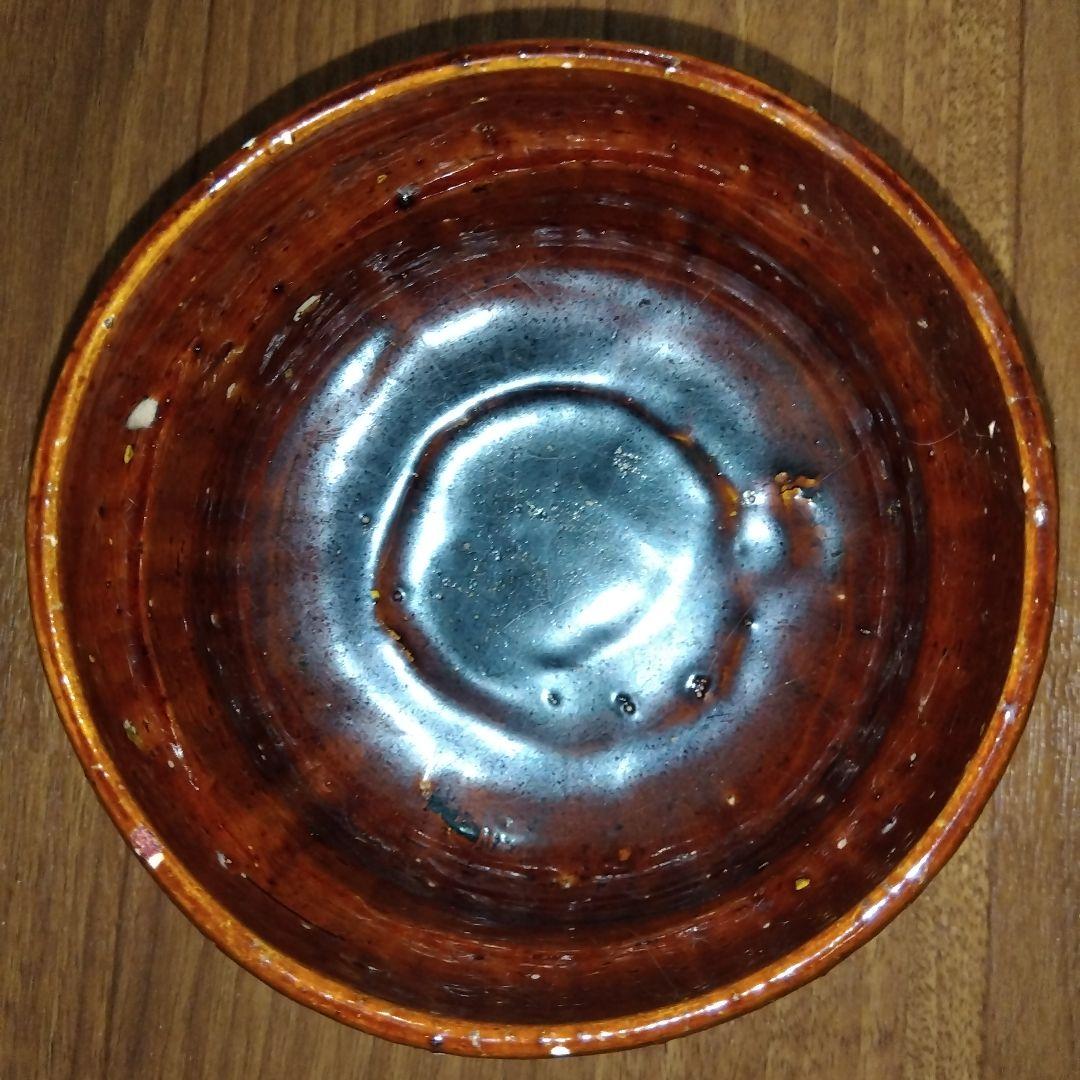 【レア】大樋焼 茶道具 茶碗 飴釉茶碗 茶器 茶道 大樋焼き 茶色 緑色 抹茶色