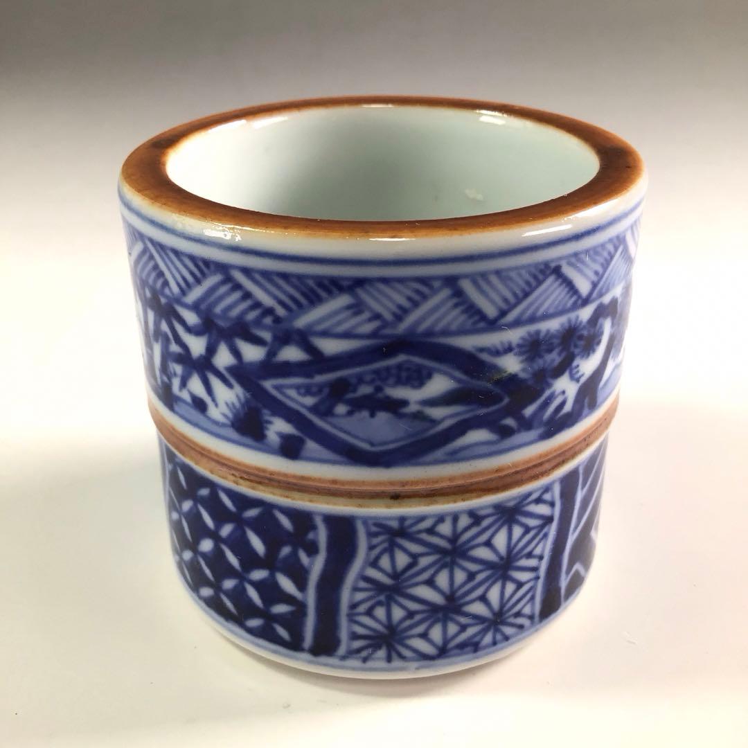 Ｒ２９１　皆具　『平安　昭阿弥造』『染付祥瑞文』　共箱　茶道具